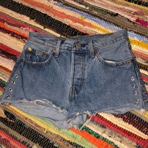 Levi’s High Waist Denim Short with Gromets